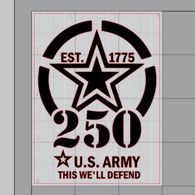 Army 250th Anniversary Wings Tee