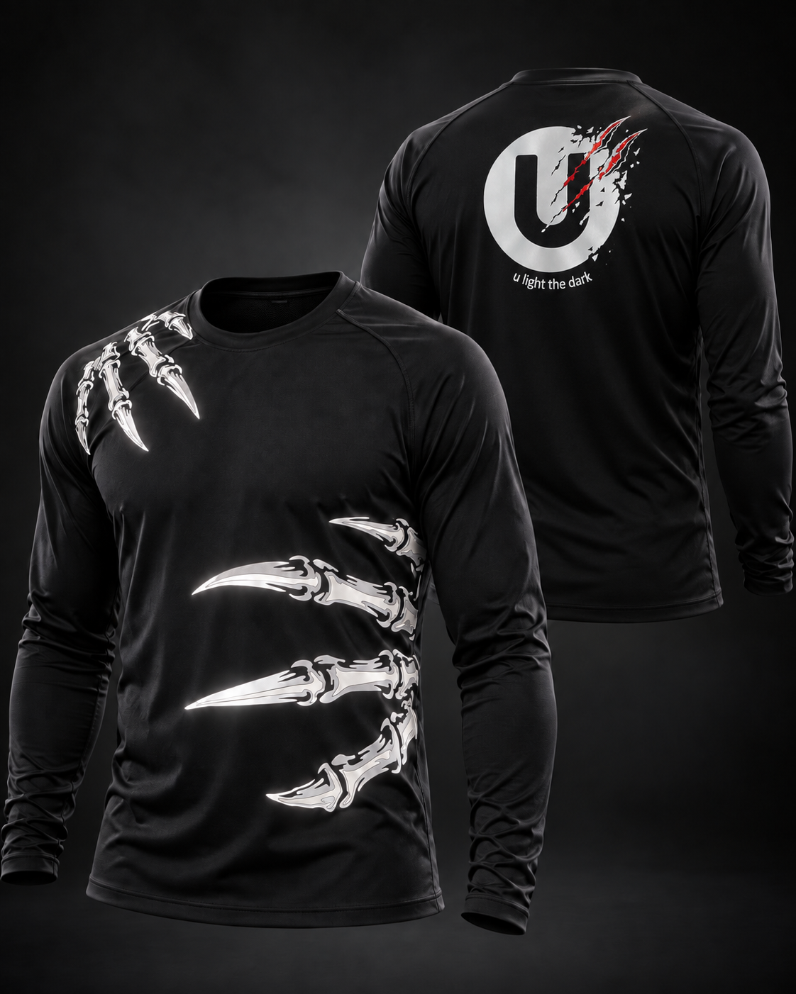 Front Claw Gothic Reflective Shirt